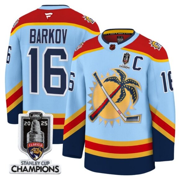 Mens Aleksander Barkov 2025CH Jersey Blue Stitched